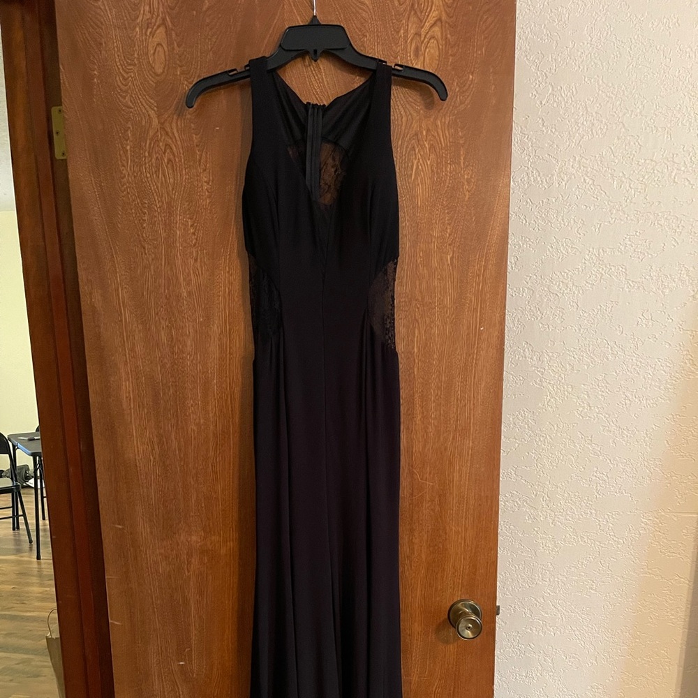 Juniors black long dress